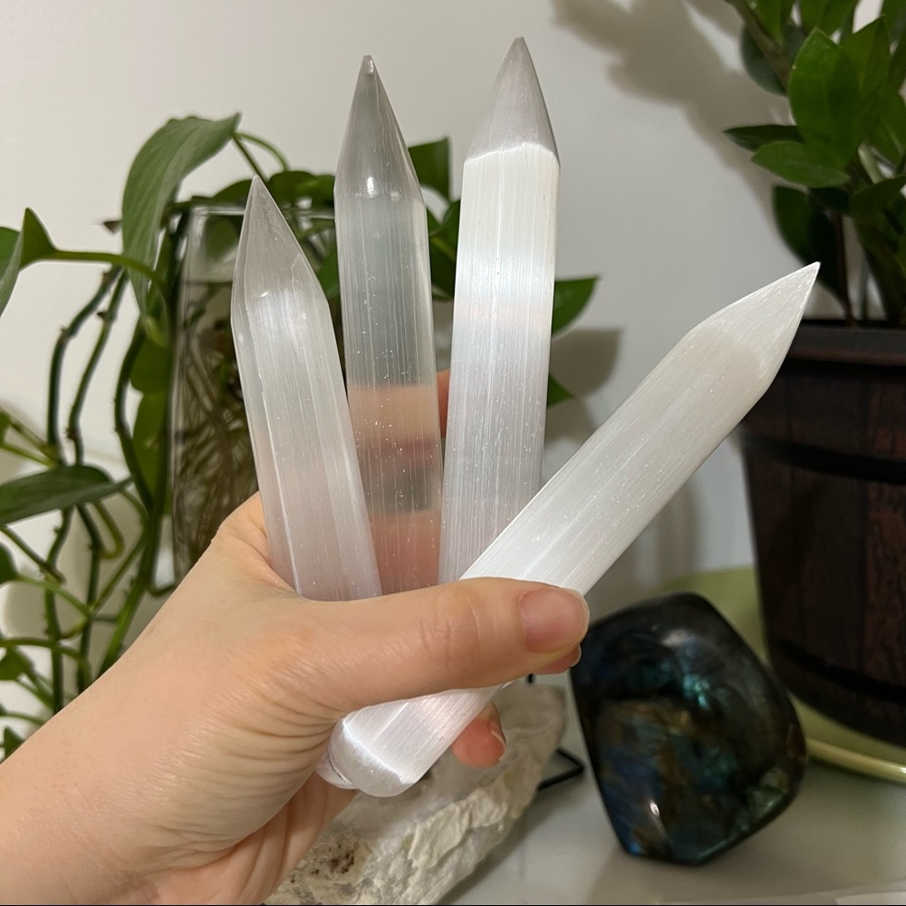 Selenite Crystal Wand With Point